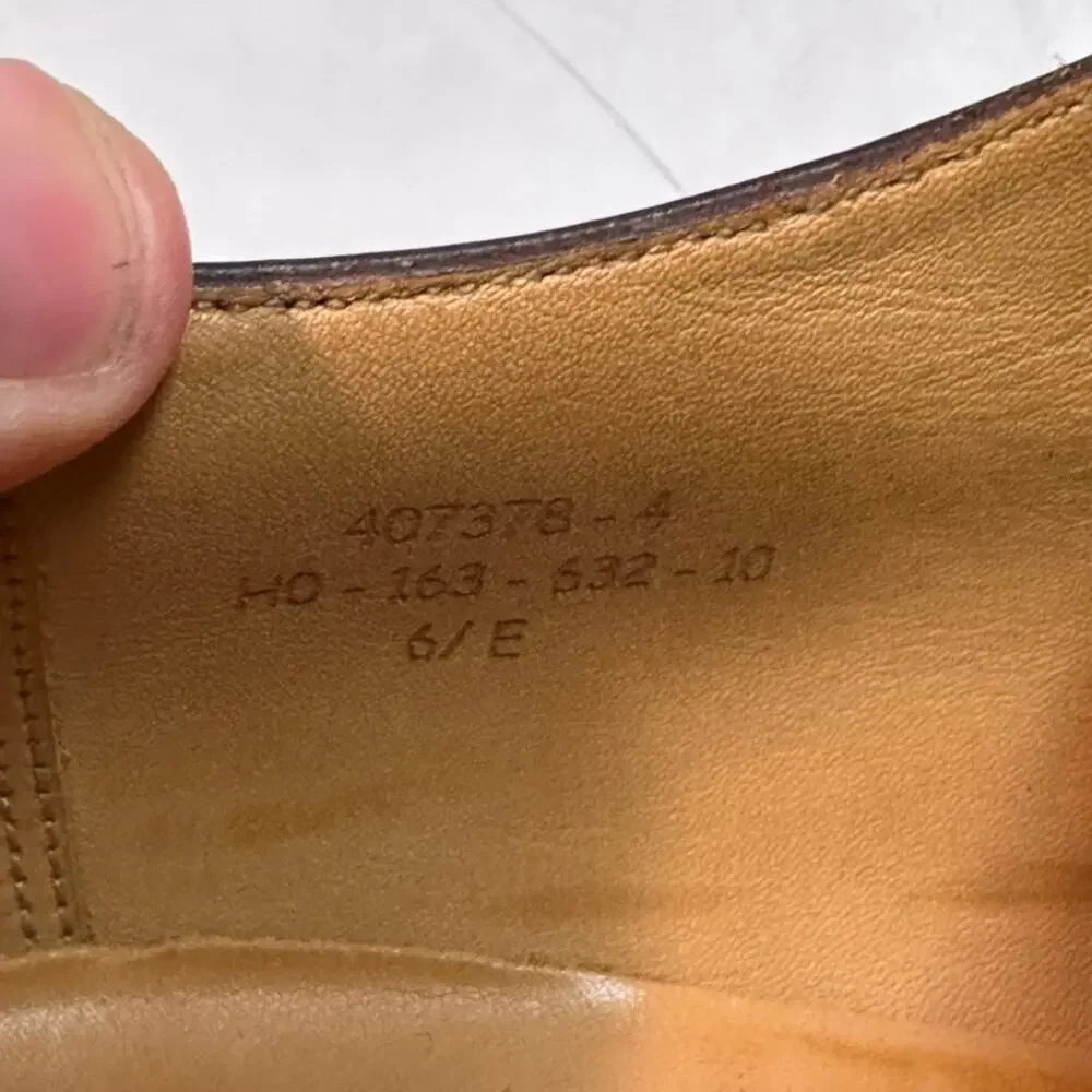 EUC J.M. Weston Beauborg Single Monk Strap Cap Toe Derby France UK 6.5 US 7.5